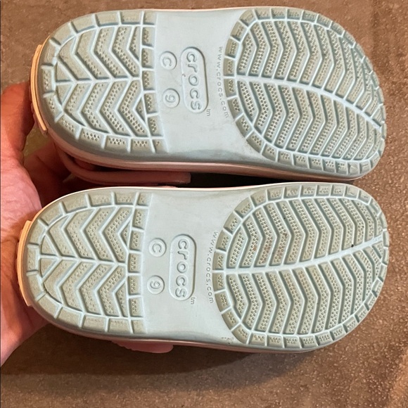 CROCS Kids Blue and Pink Clogs - Picture 3 of 4